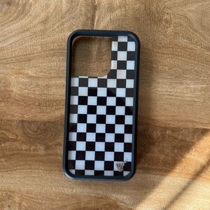 Wildflower Cases iPhone 16 Pro Case - Black and White Checkers